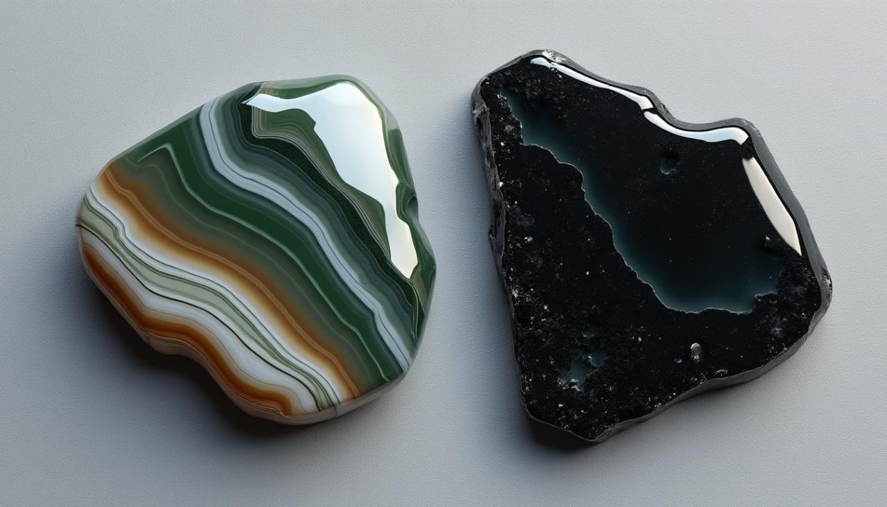 découvrez les différences entre l'onyx et l'obsidienne, deux pierres fascinantes. apprenez à reconnaître leurs caractéristiques, leurs origines et explorez leurs principaux usages en bijouterie et lithothérapie.